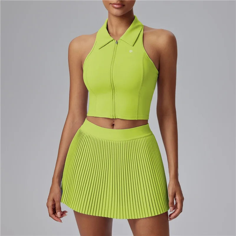 NaraFlow CourtPolo Skirt Set