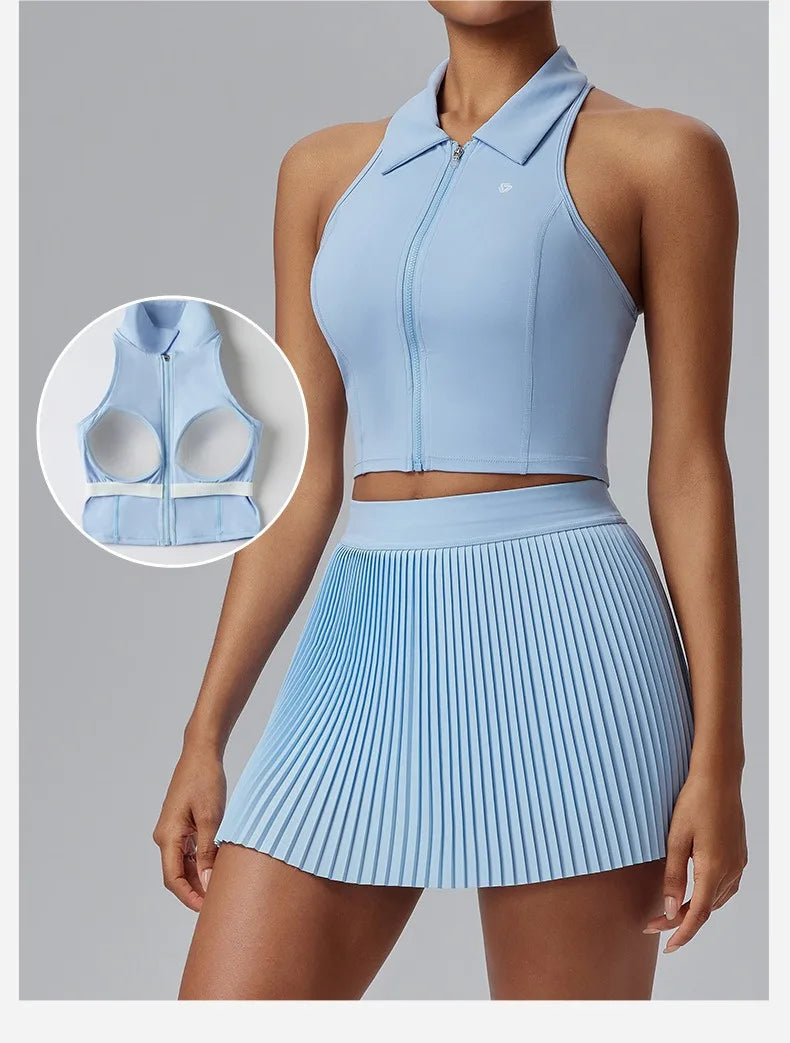 NaraFlow CourtPolo Skirt Set