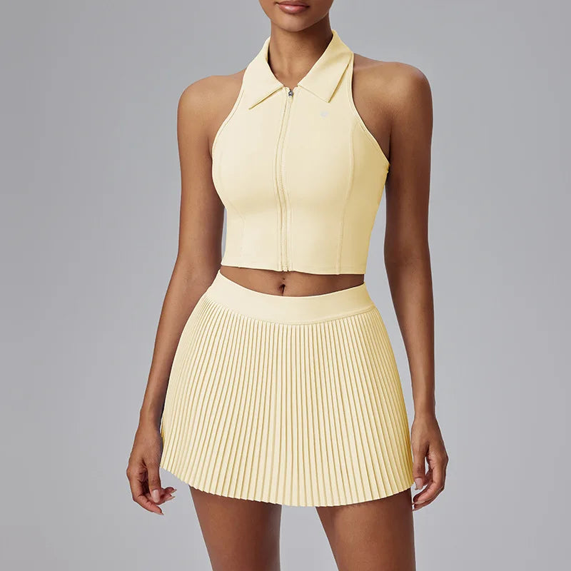 NaraFlow CourtPolo Skirt Set