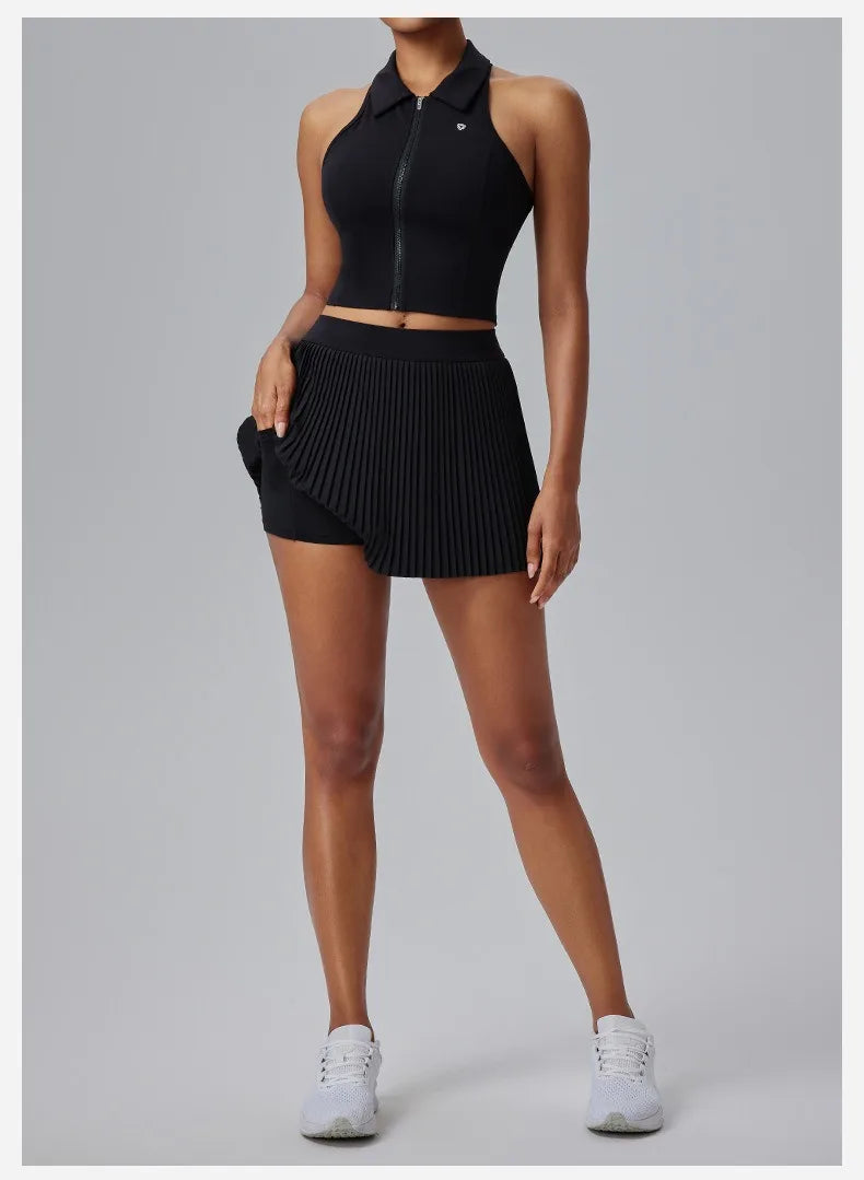 NaraFlow CourtPolo Skirt Set