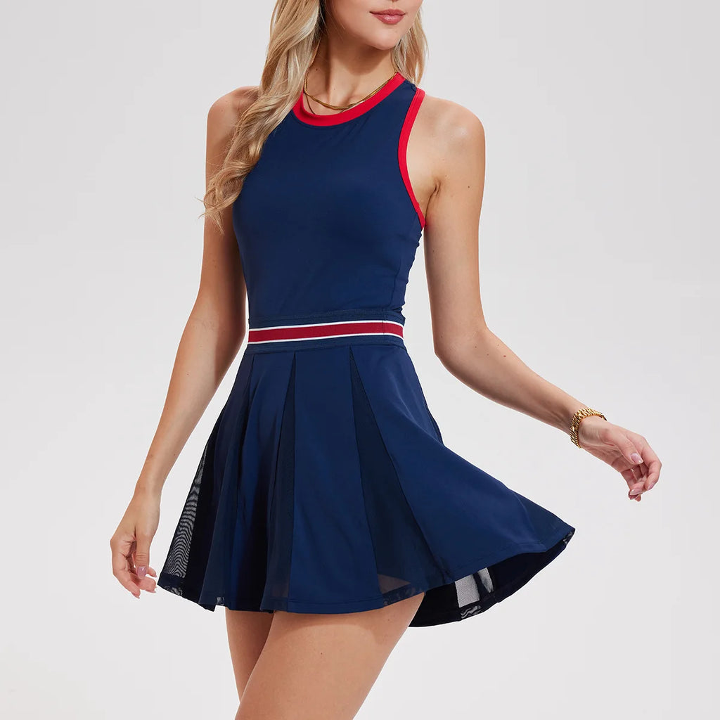 NaraFlow CourtLine Shirt Skirt Set