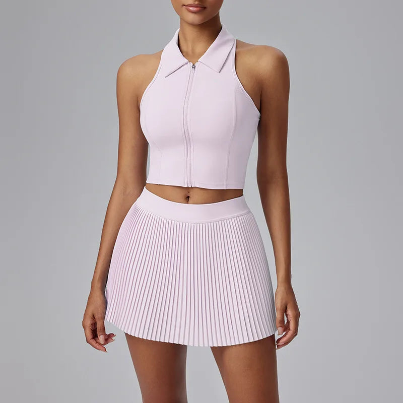 NaraFlow CourtPolo Skirt Set