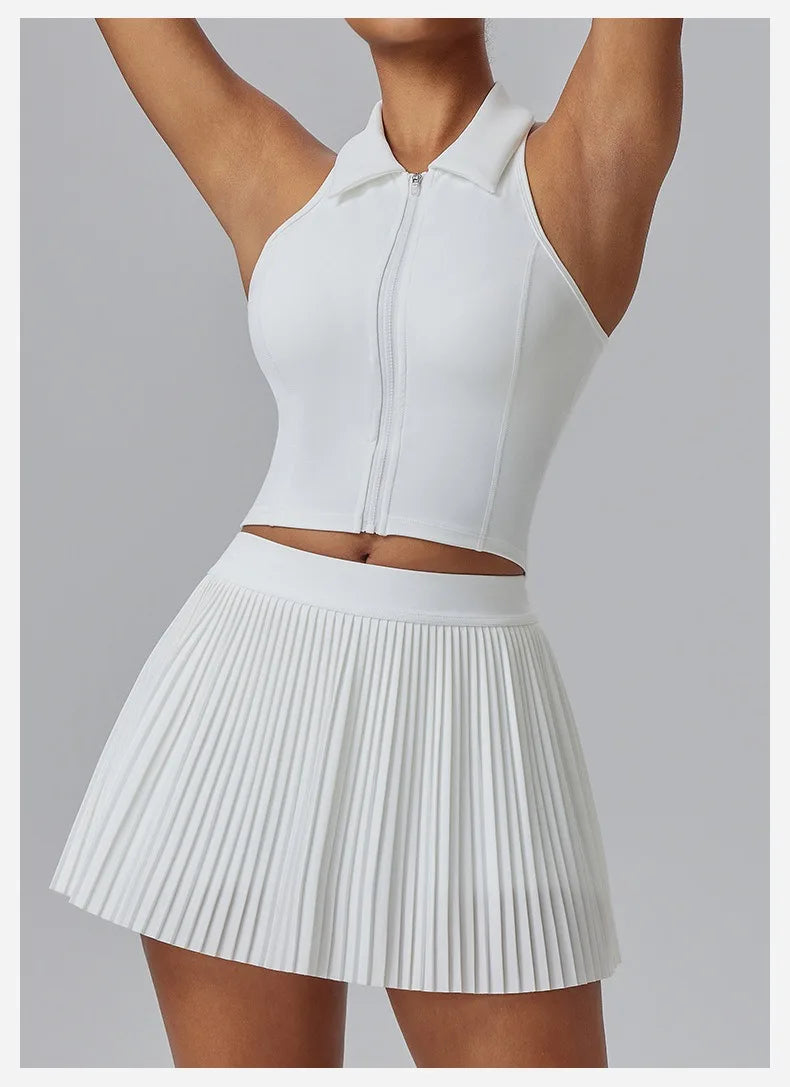 NaraFlow CourtPolo Skirt Set